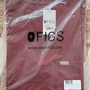 UNOPENED Figs LARGE Catarina scrub top in Dark Cherry